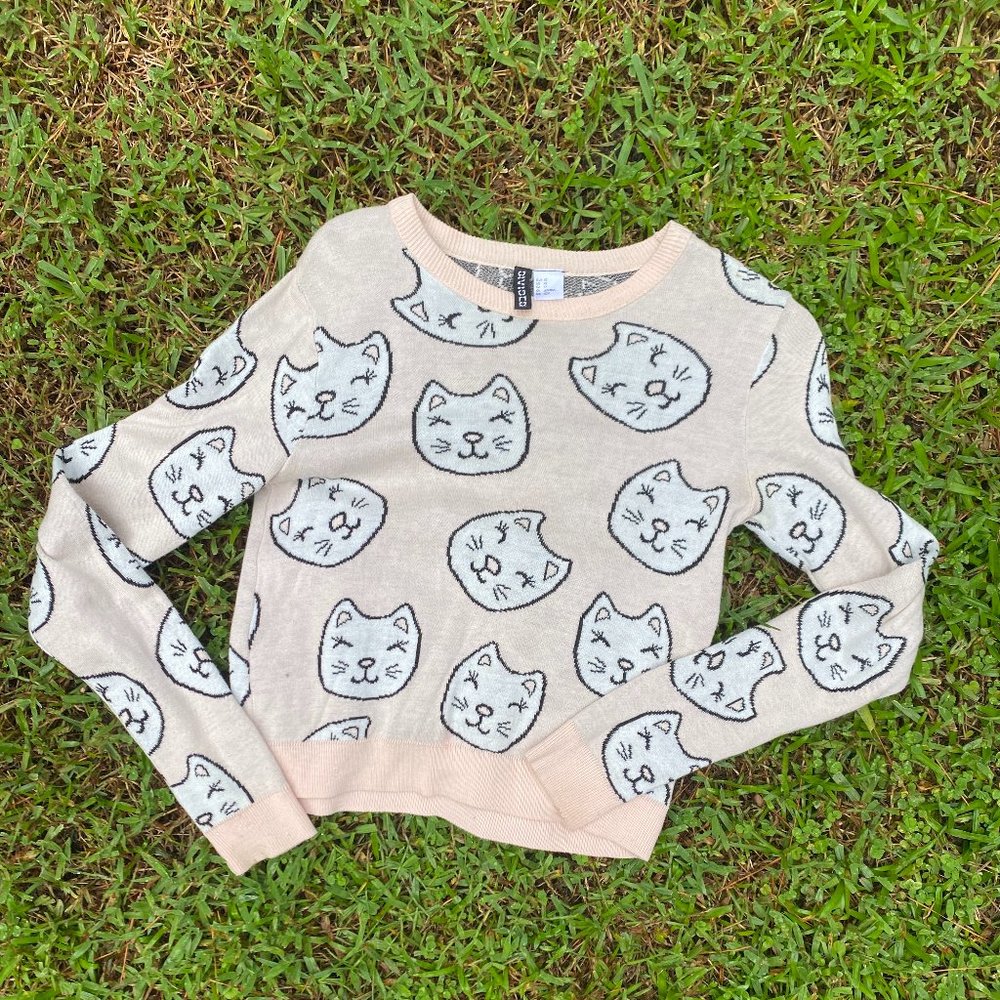 Discounted Cat Sweater (Tear on Back Left Shoulder)
